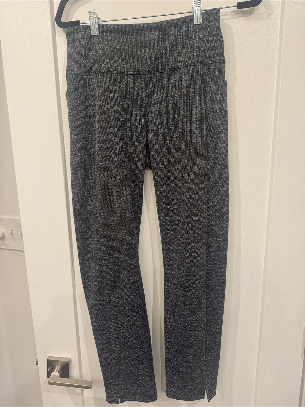 Athleta Charcoal Gray High-Waist Knit Leggings